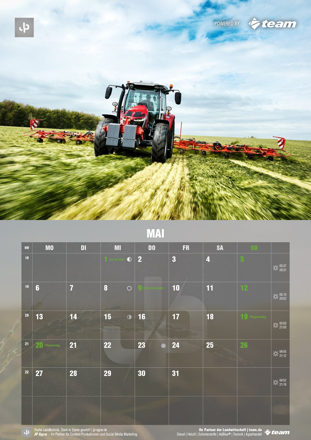 Landtechnik Kalender 2024 JP Agrar - Vorbestellung
