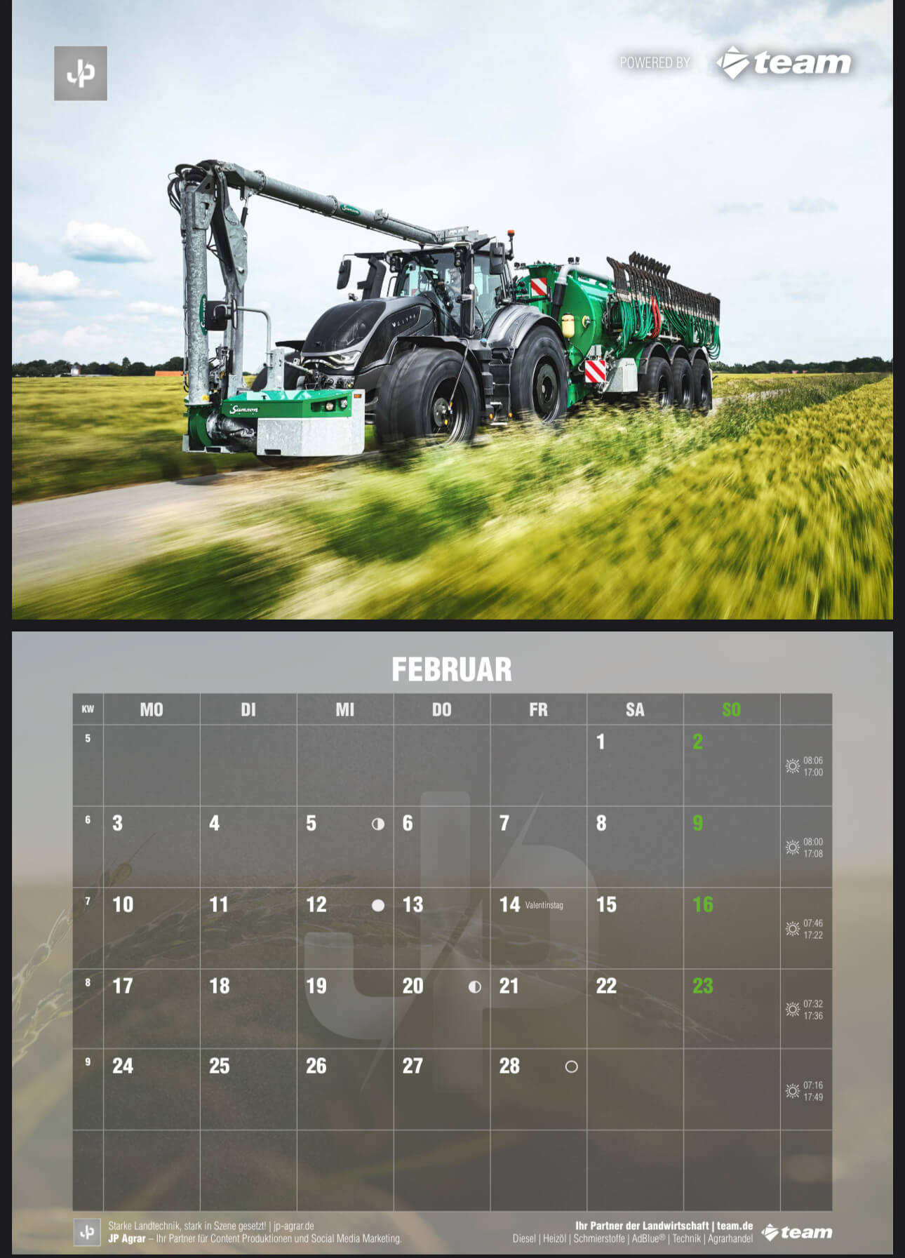 Landtechnik Kalender 2025 JP Agrar - Vorbestellung